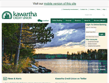 Tablet Screenshot of kawarthacu.com